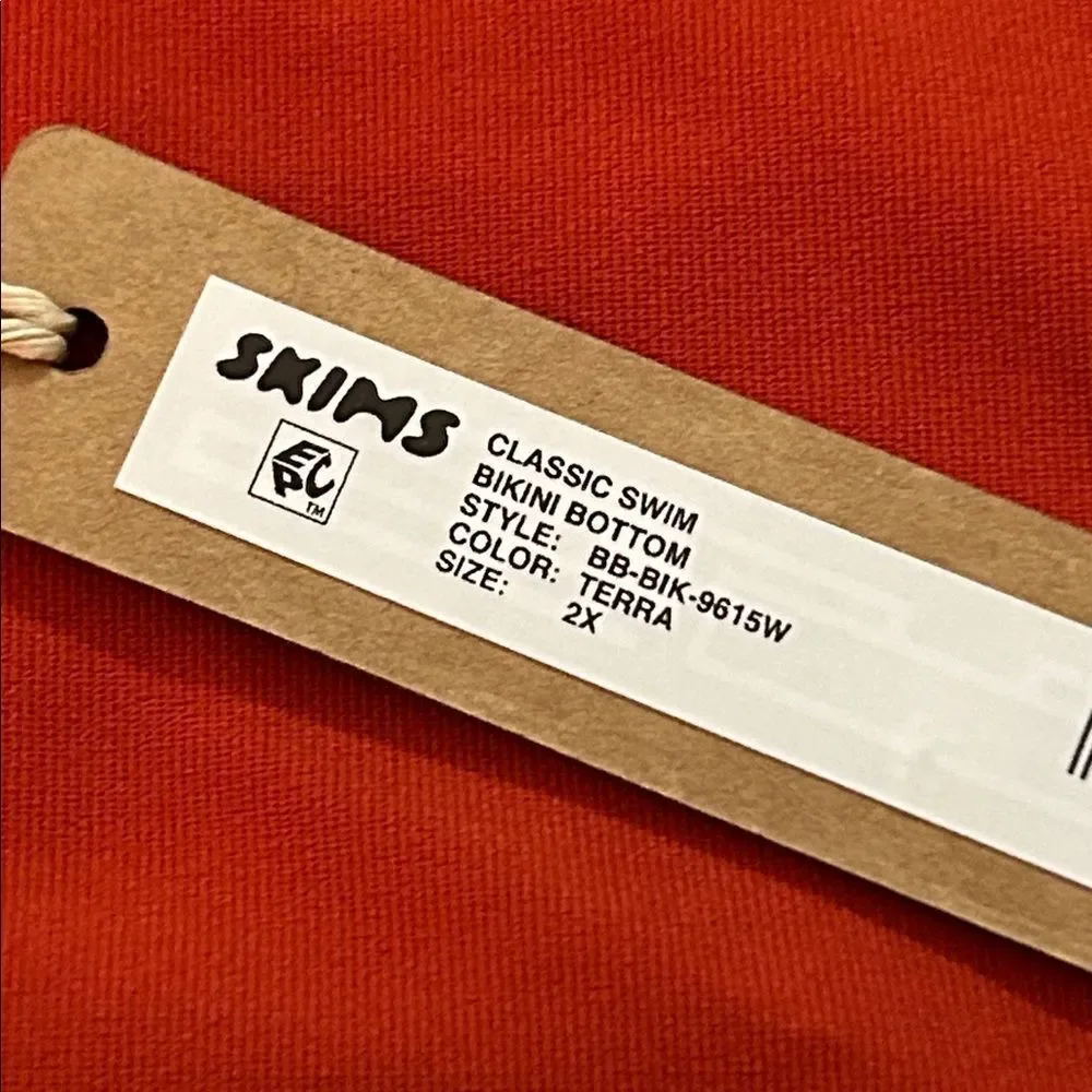 SKIMS classic swim bikini bottom  2X orange new with tags